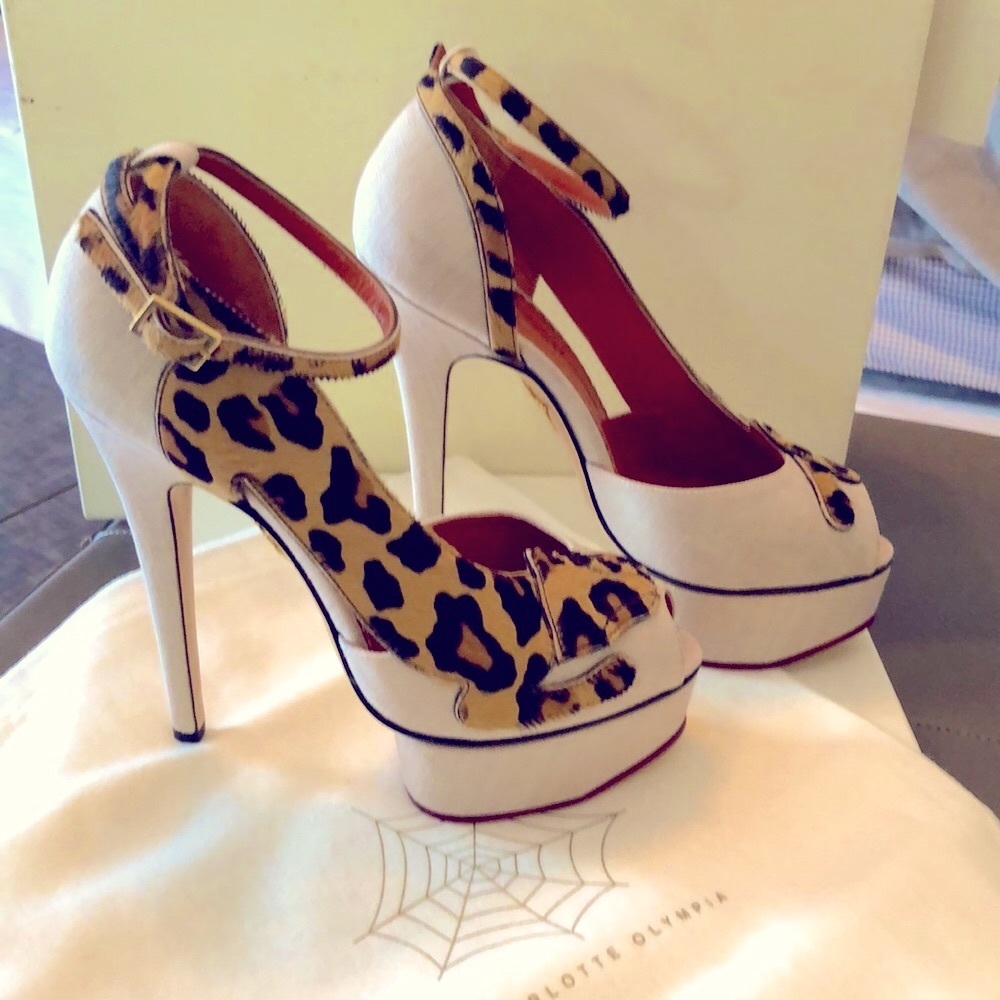 NIB collectible Charlotte Olympia Leopardess Heels